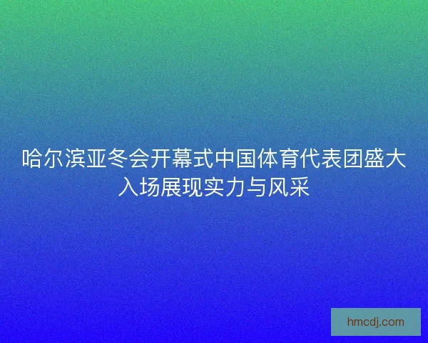 哈尔滨亚冬会开幕式中国体育代表团盛大入场展现实力与风采