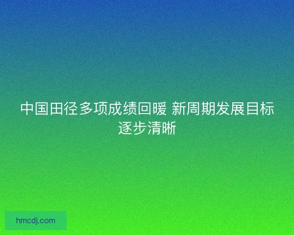 中国田径多项成绩回暖 新周期发展目标逐步清晰 中国田径多项成绩回暖 新周期发展目标逐步清晰